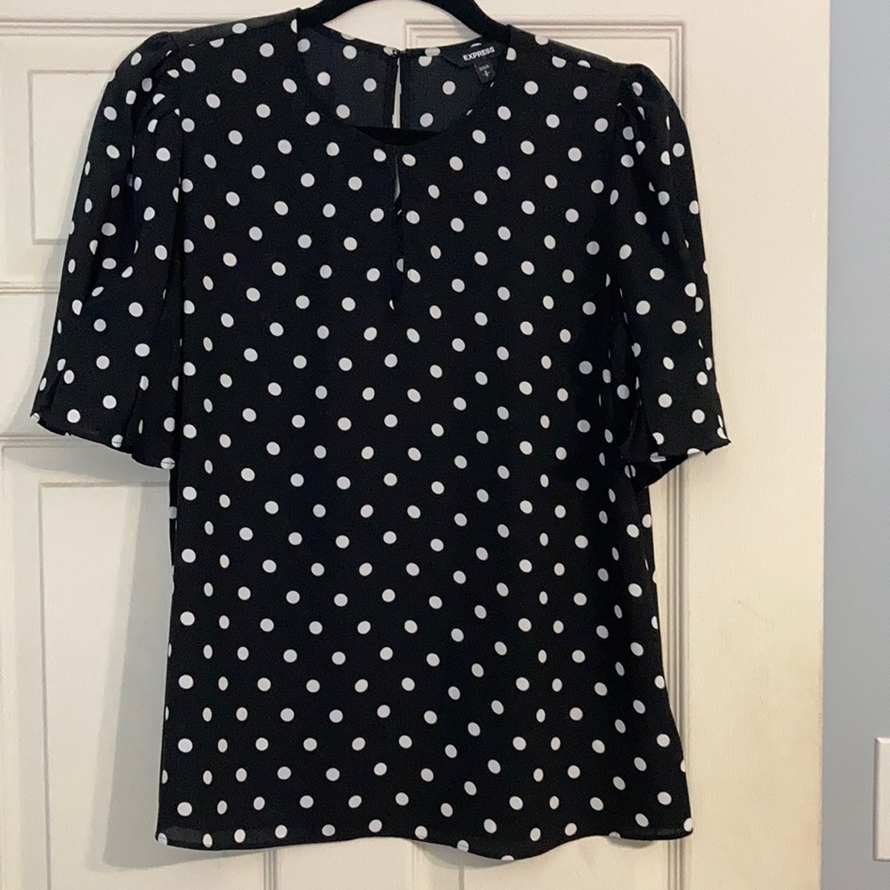 Express polka dot top